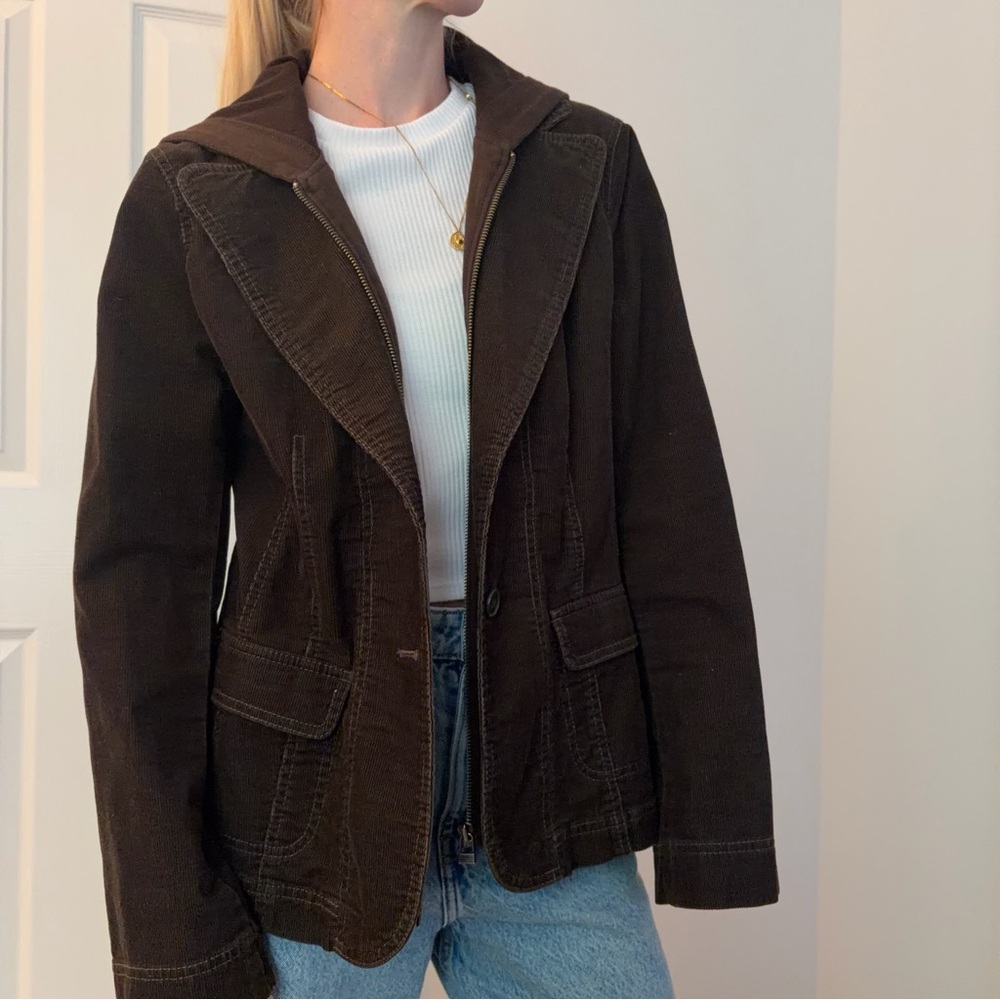 LOFT Dark Brown Courderoy Blazer Jacket